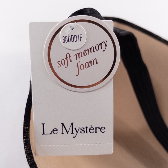 Le Mystere Bra 38DDD Black Lace Perfection T Shirt Bra Padded Memory Foam New - Picture 3 of 8